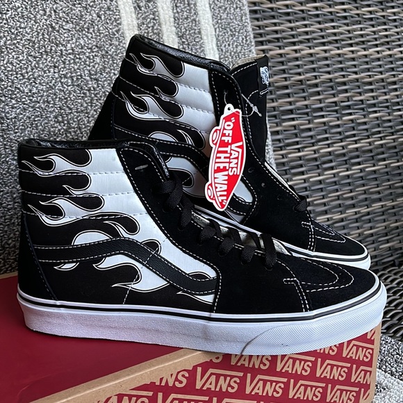 Vans Sk8-Hi Flame Black/White WMNS - Picture 7 of 16